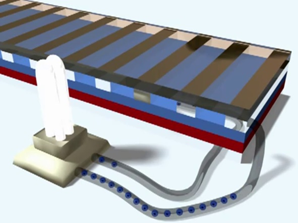 Solar powered lighting system using photovoltaic cells