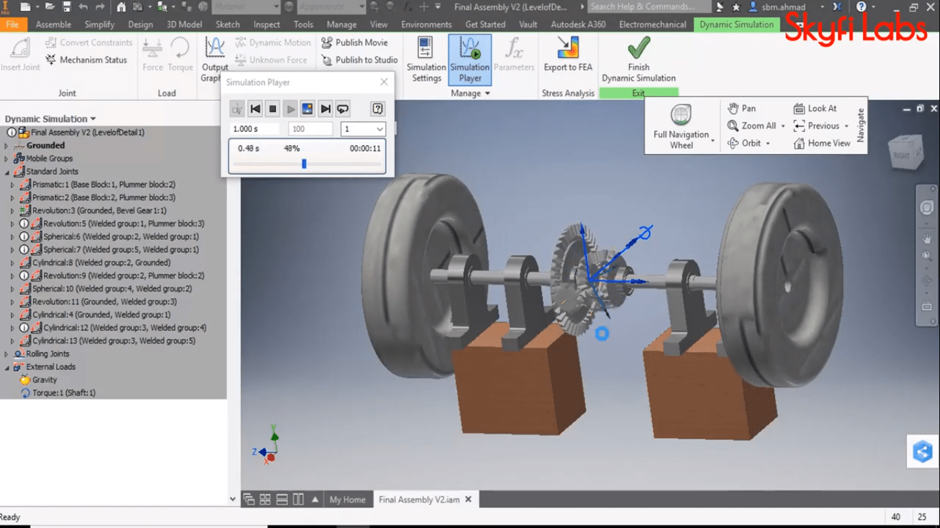 Gear train design using Autodesk Inventor