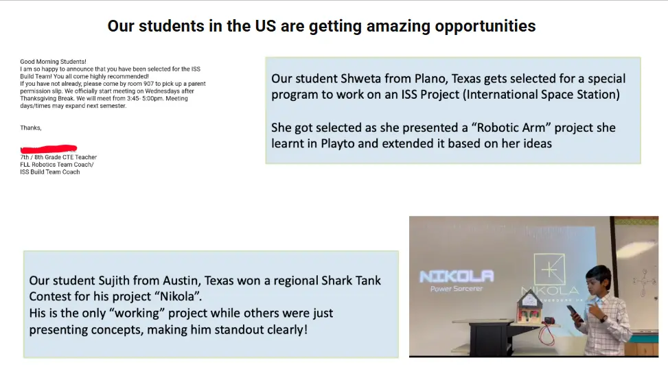 Shweta working on ISS project