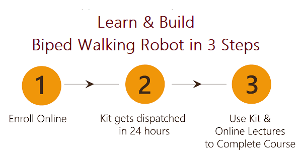 Learn and Build Biped Walking Robot Project in 3 Steps