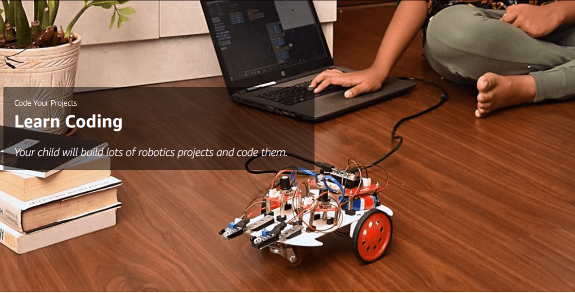 An image showing how kids can learn coding with Playto robotics kits.